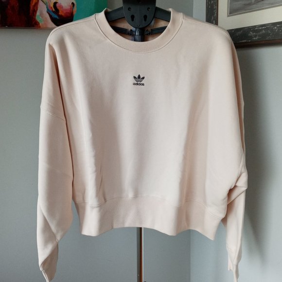 Adidas Trefoil Crewneck slouchy Sweatshirtshirt - Picture 2 of 9